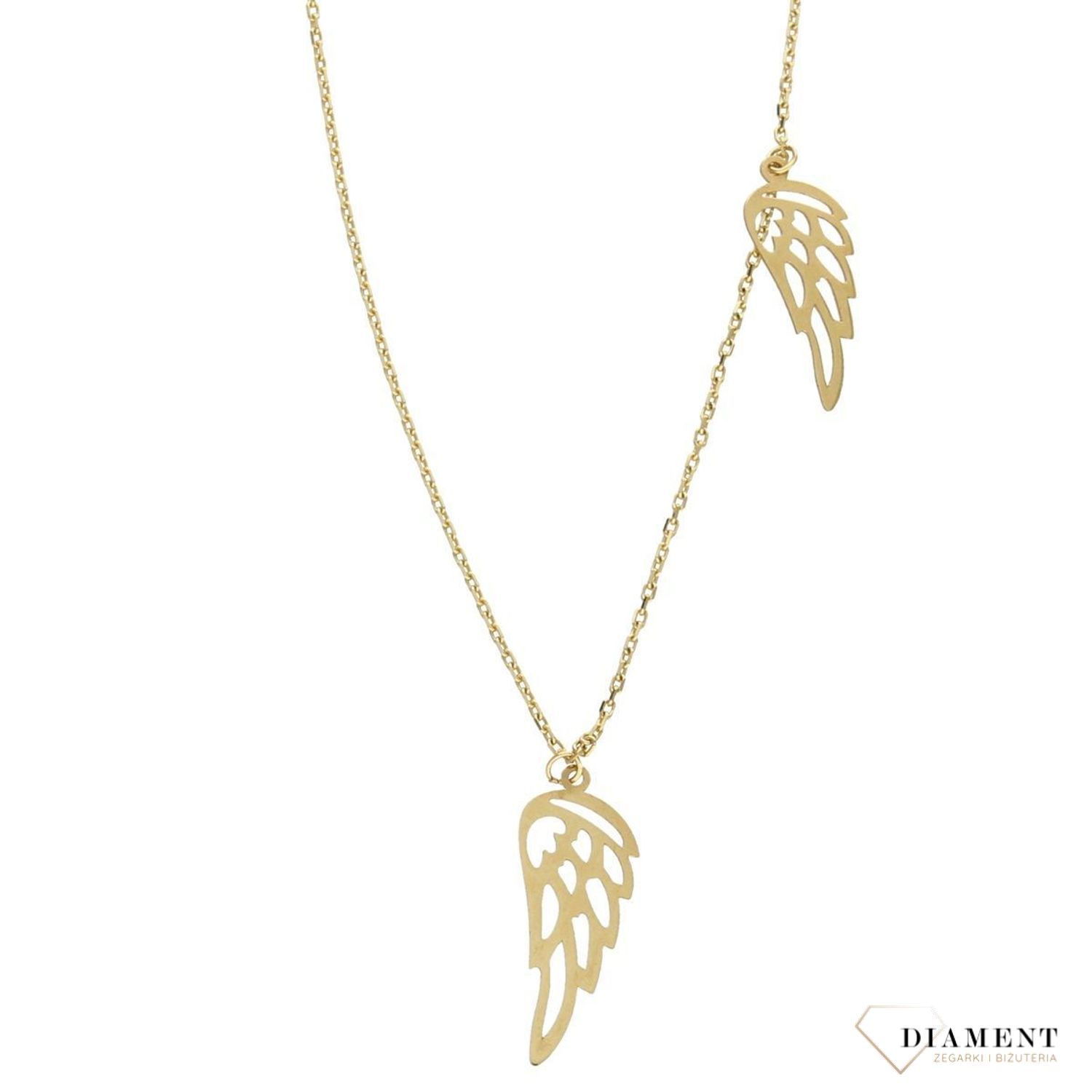 Złoty naszyjnik celebrytka 585 'skrzydła anioła'.jpg